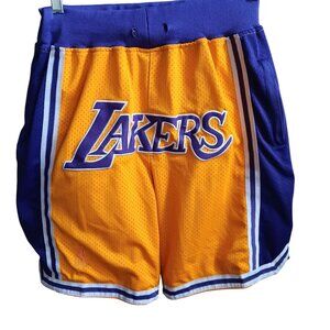 Medium Vintage Basketball Shorts Just Don Los Angeles Lakers 1996-97 M USA Made